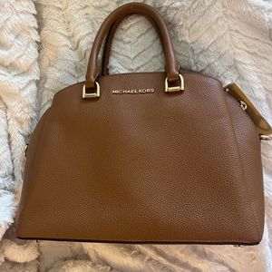 MICHAEL Michael Kors Maxine Medium Dome Satchel Acorn/Gold